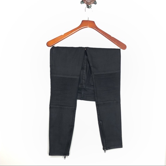 Madewell Jeans Skinny Coated Moto Black - Picture 4 of 7